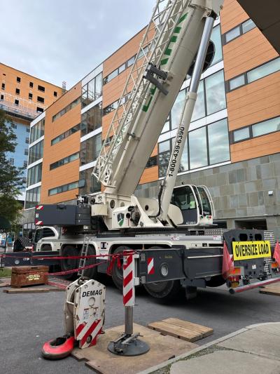 Image of construction crane outside TCPL