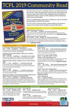 2019 Community Read Events Flyer