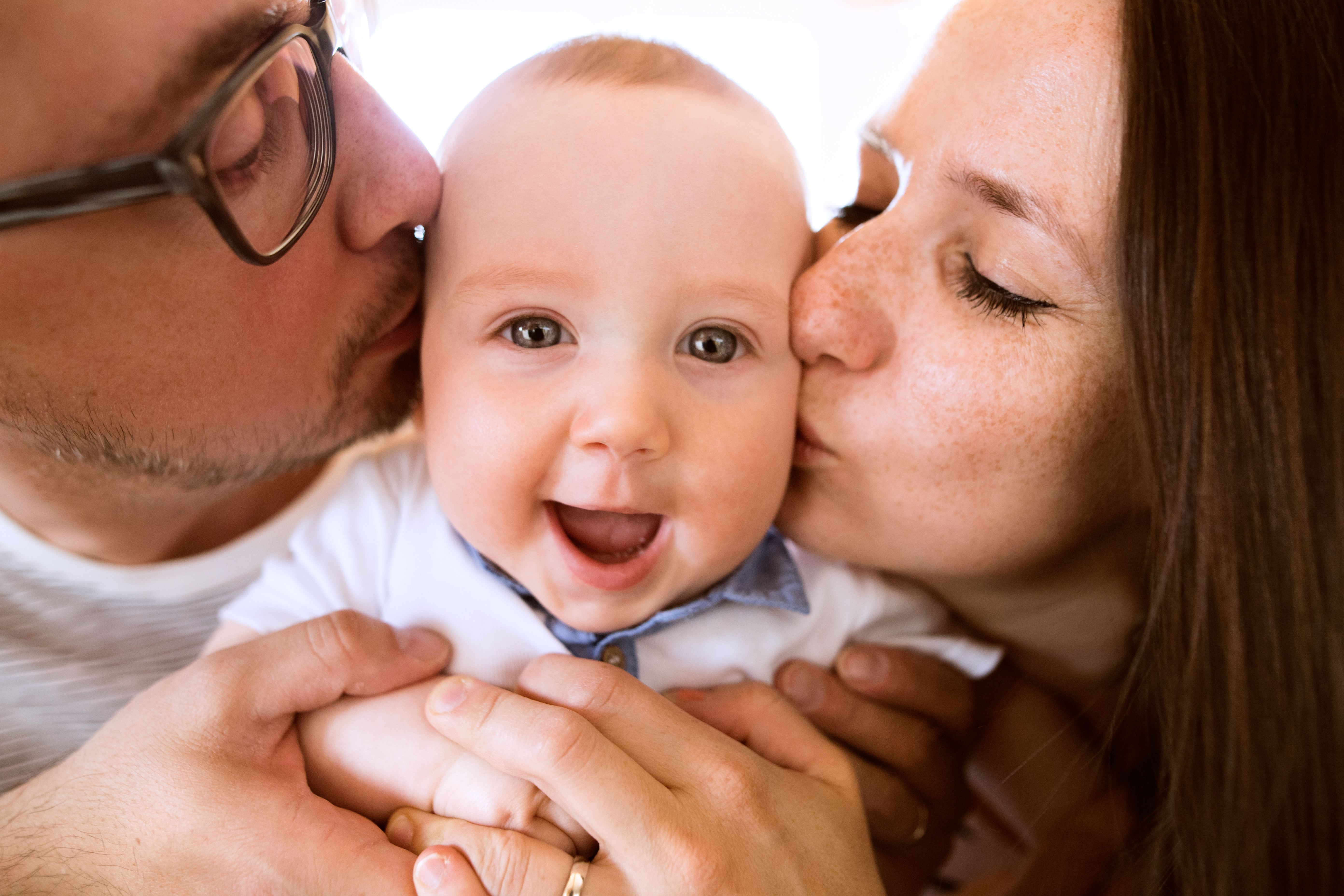 baby and parents