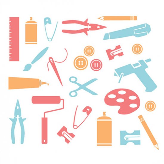 craft supplies illustrations