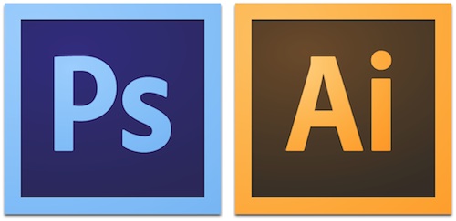 Adobe photoshop and illustrator logos