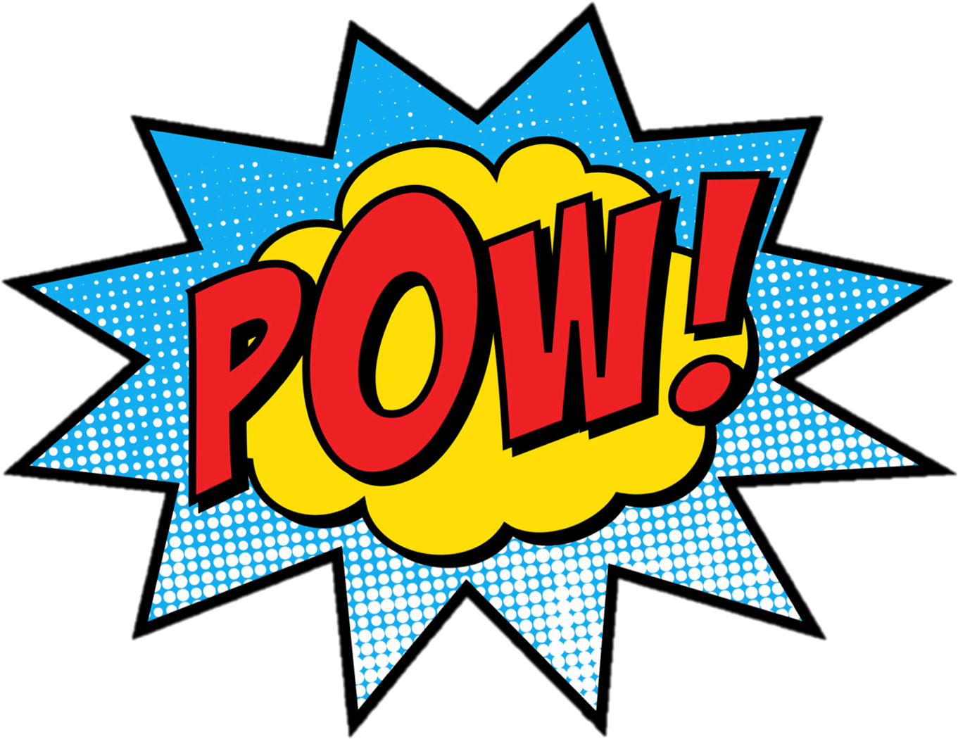 Image of cartoon cloud with the word Pow! in the center