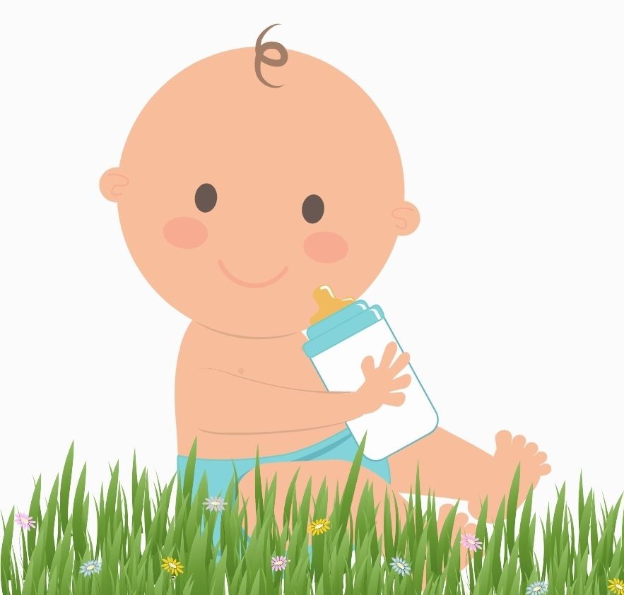 Baby in grass