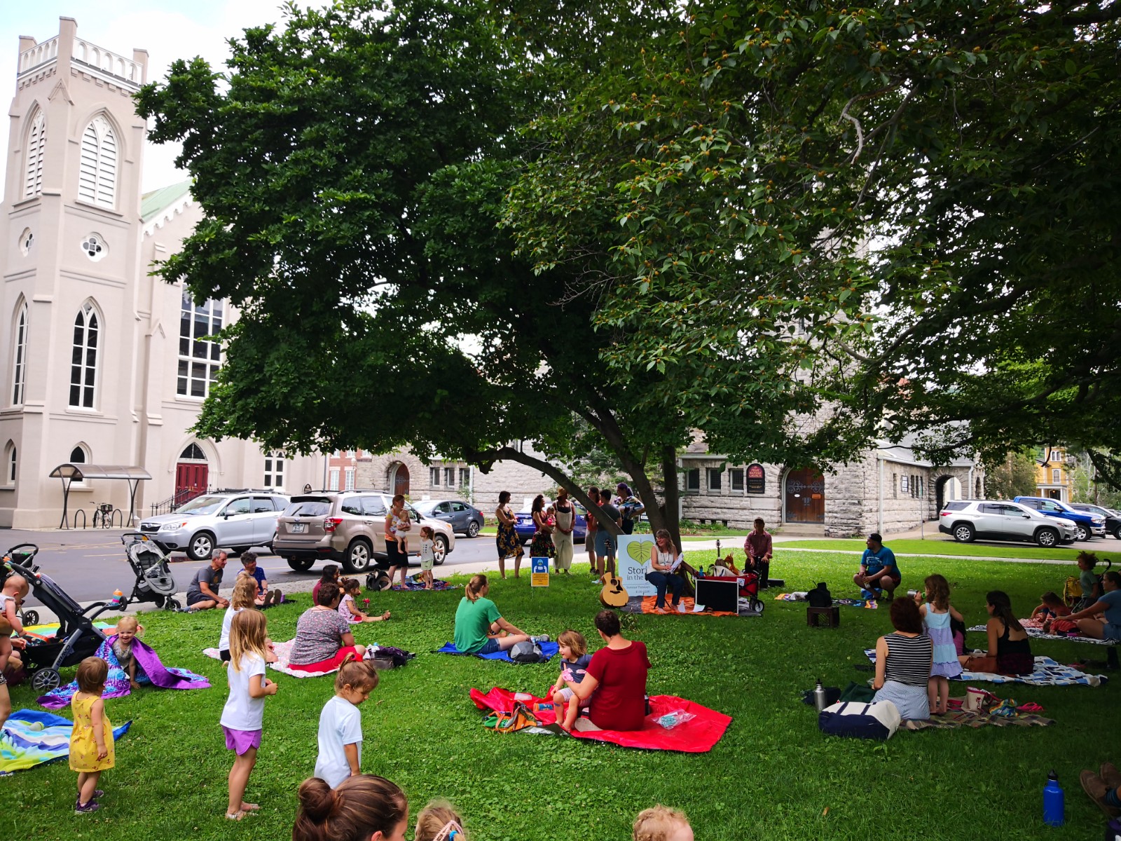 Photo of storytime happening in the park