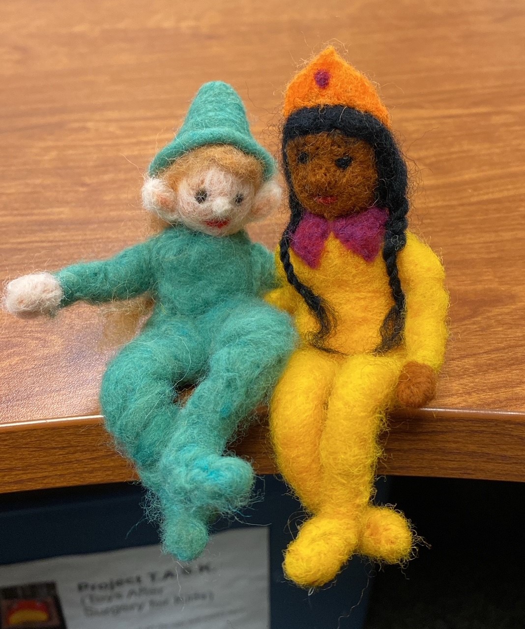 needle felted elves