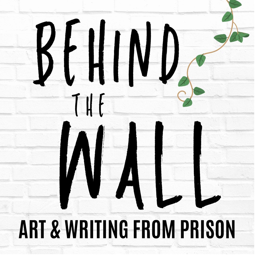 Behind the Wall logo featuring black type on white brick background