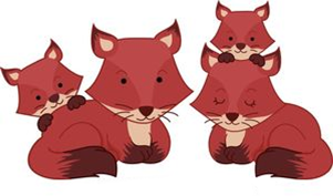 A%20family%20of%20four%20foxes%2C%20two%20adults%20and%20two%20kits.