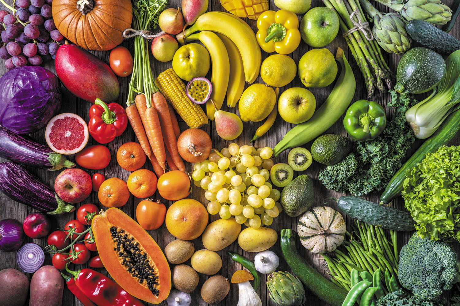 rainbow of fruit