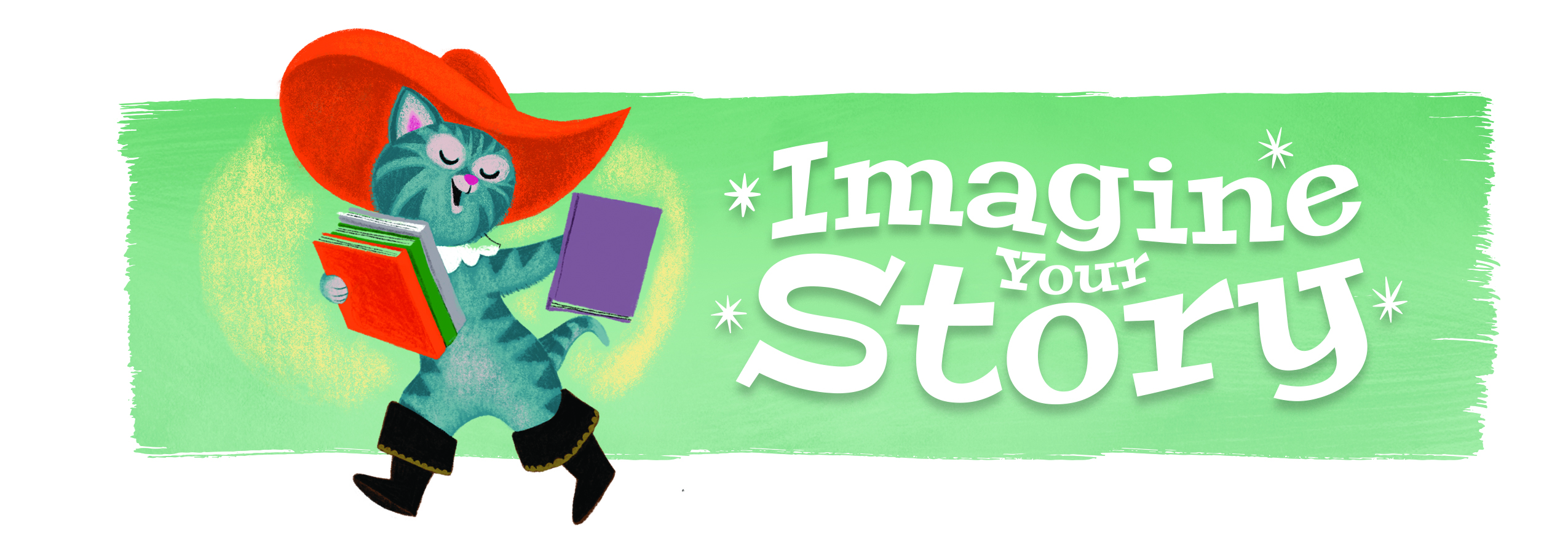 SRP 2020 banner featuring an illustration of Puss in Boots carrying books and the slogan "Imagine Your Story" SRP 2020 banner featuring an illustration of Puss in Boots carrying books and the slogan "Imagine Your Story"