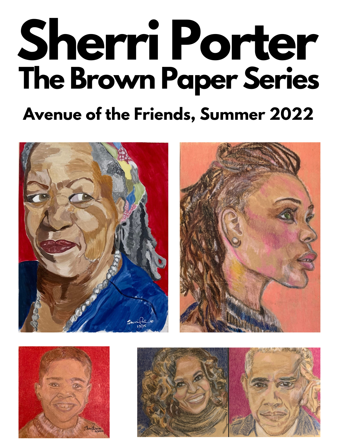 Poster for Sherri Porter's art show featuring images from her body of work Poster for Sherri Porter's art show featuring images from her body of work