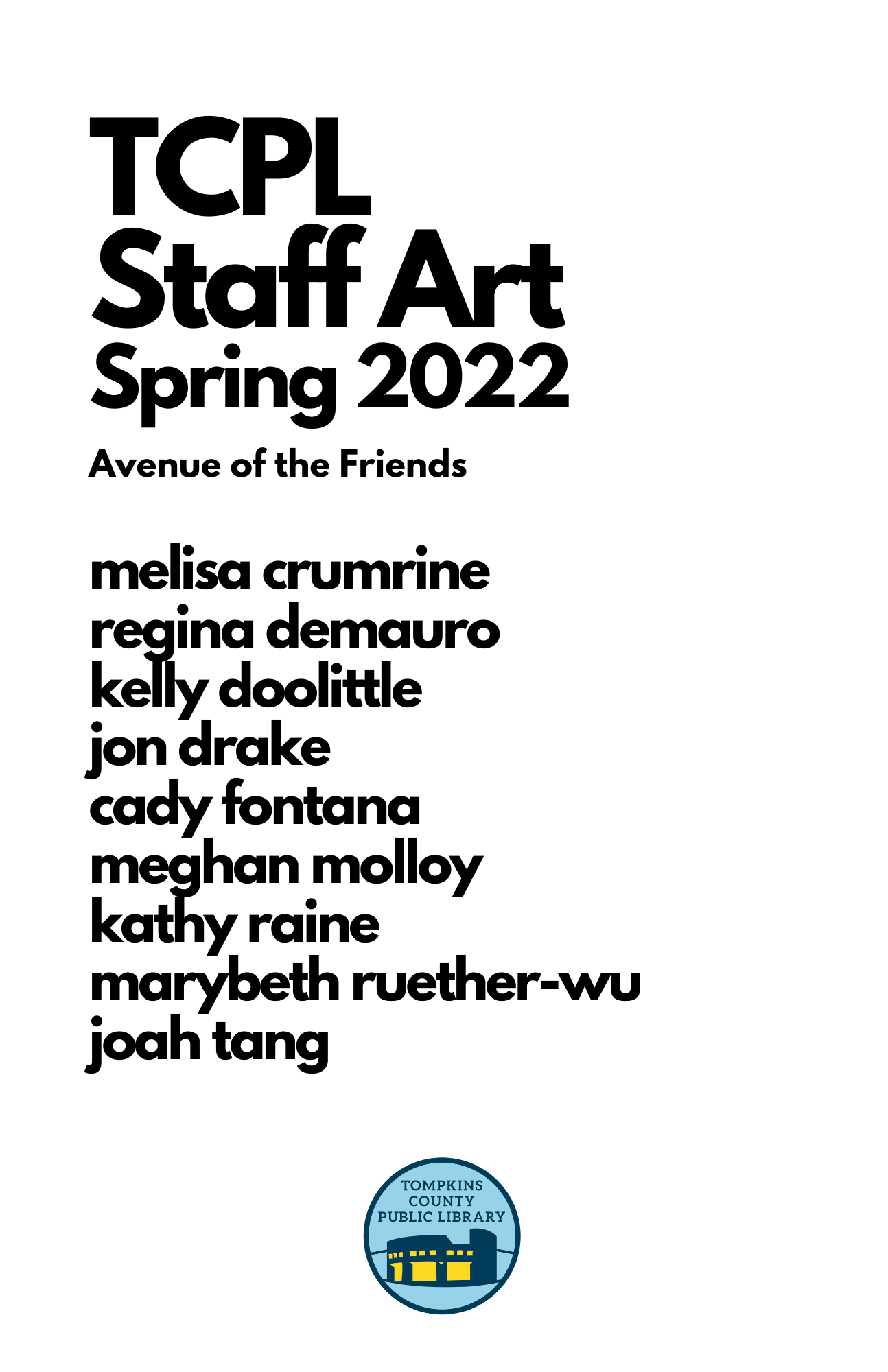 Staff Art Show poster April 2022