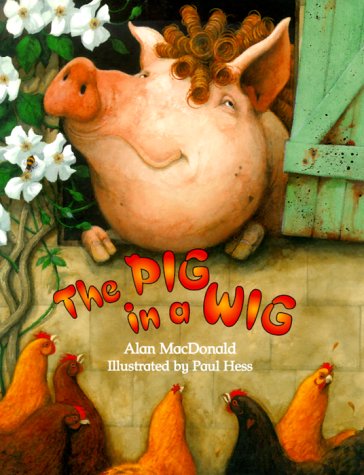 a drawing of a pig in a wig