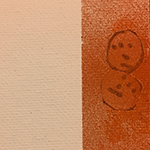 Orange and white painting with circles Orange and white painting with circles