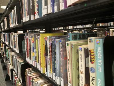 Books on shelves at TCPL
