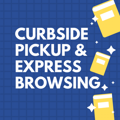 image advertising curbside and express browsing services with white text against