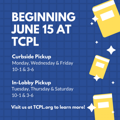 image advertising tcpl's curbside and in-lobby pickup service beginning June 15