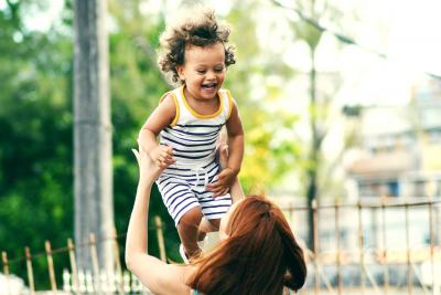 Baby laughing