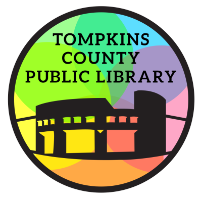 A multicolored version of the Tompkins County Public Library Logo