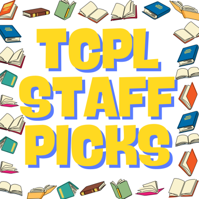 tcpl staff picks with book sin the background
