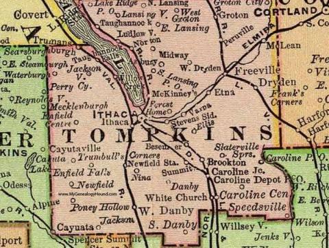 tompkins county map