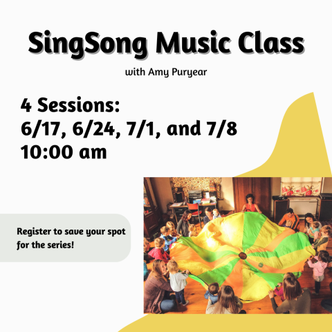 Image of music class with parachute