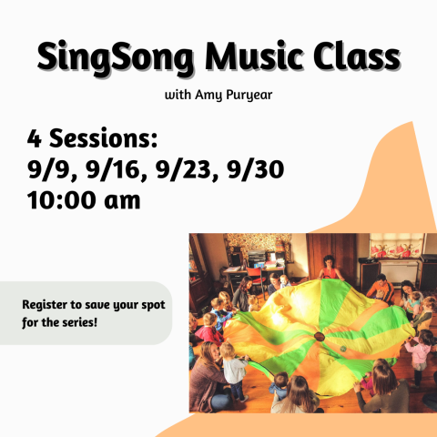Image of music class with parachute