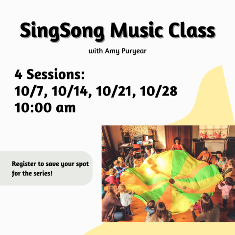 Image of music class with parachute