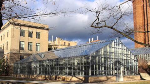 Image of the Liberty Hyde Bailey Conservatory on Cornell University campus