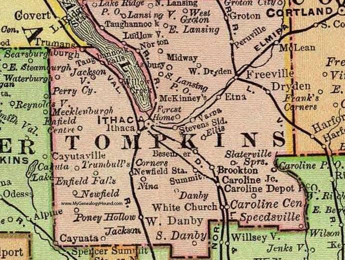 tompkins county map