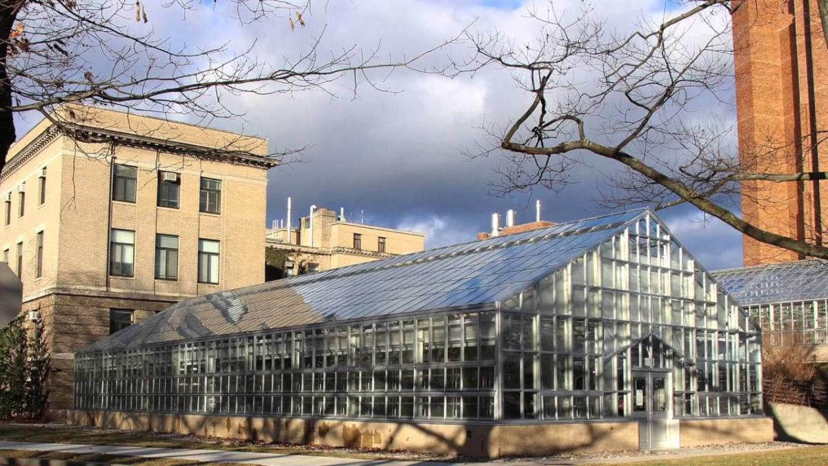 Image of the Liberty Hyde Bailey Conservatory on Cornell University campus