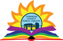 TCPL summer reading logo featuring a rainbow book with tcpl logo and sun