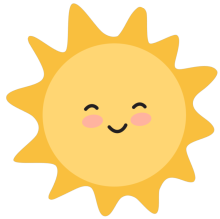 happy sun illustration